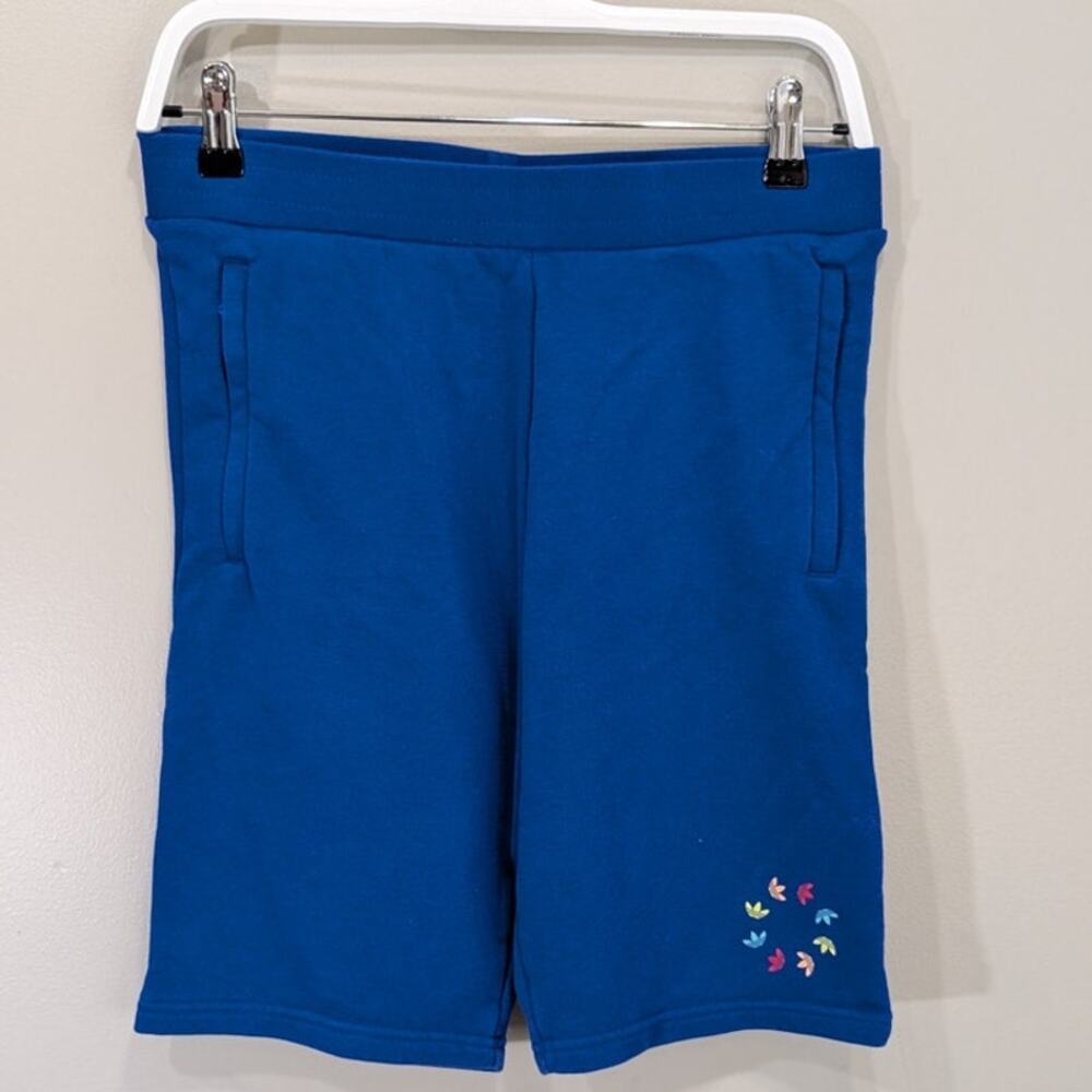 Adidas Shorts Adicolor Rainbow Blue Bold Bright Sport Athleisure - Size L(13/14)
